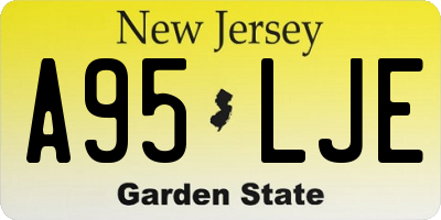 NJ license plate A95LJE