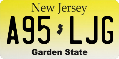 NJ license plate A95LJG