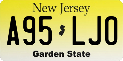 NJ license plate A95LJO