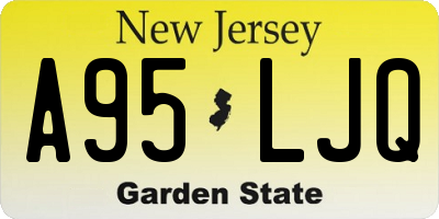 NJ license plate A95LJQ