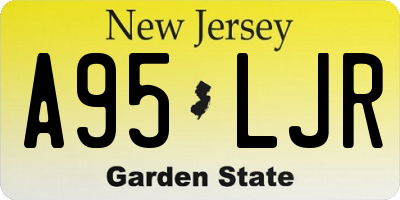 NJ license plate A95LJR