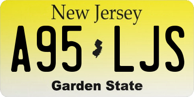 NJ license plate A95LJS