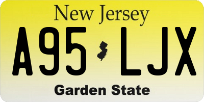 NJ license plate A95LJX