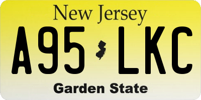 NJ license plate A95LKC