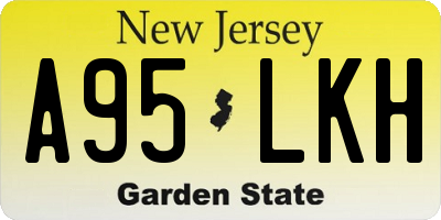 NJ license plate A95LKH