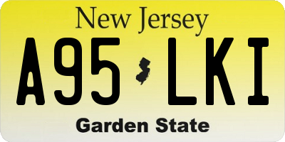 NJ license plate A95LKI