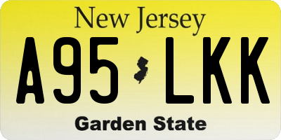 NJ license plate A95LKK