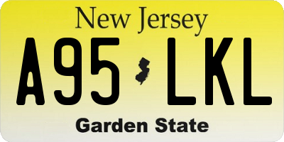 NJ license plate A95LKL
