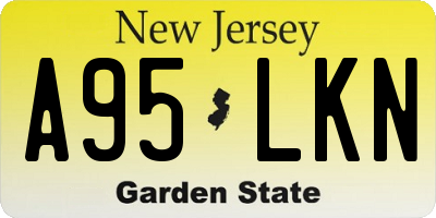 NJ license plate A95LKN