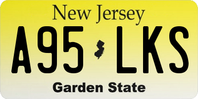 NJ license plate A95LKS