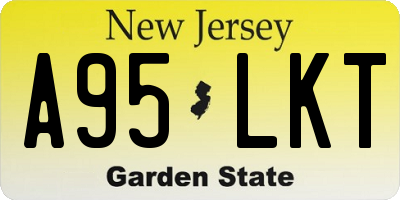 NJ license plate A95LKT