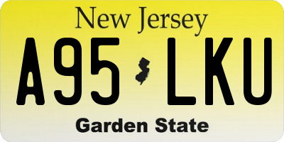 NJ license plate A95LKU