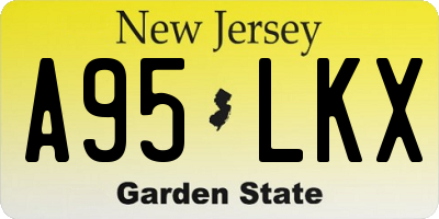 NJ license plate A95LKX