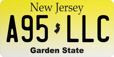 NJ license plate A95LLC