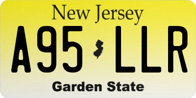 NJ license plate A95LLR