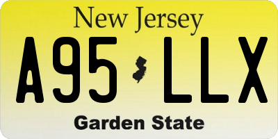 NJ license plate A95LLX