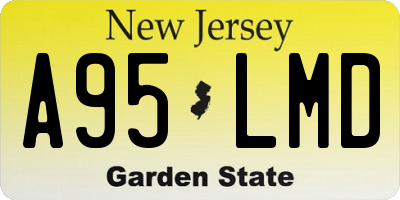 NJ license plate A95LMD