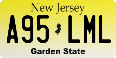 NJ license plate A95LML