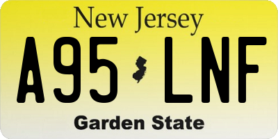 NJ license plate A95LNF