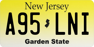 NJ license plate A95LNI