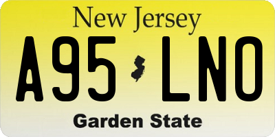 NJ license plate A95LNO