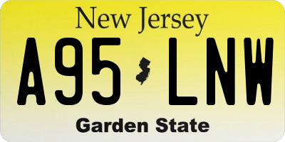 NJ license plate A95LNW