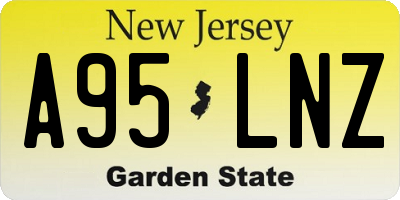 NJ license plate A95LNZ
