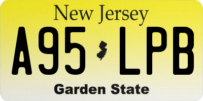 NJ license plate A95LPB