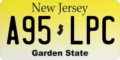 NJ license plate A95LPC
