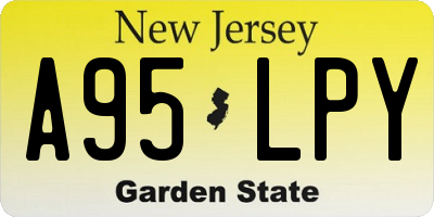 NJ license plate A95LPY