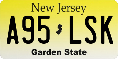 NJ license plate A95LSK