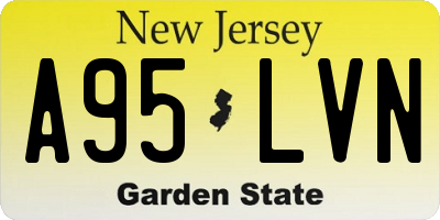NJ license plate A95LVN