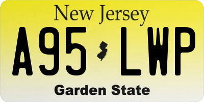 NJ license plate A95LWP