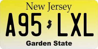 NJ license plate A95LXL