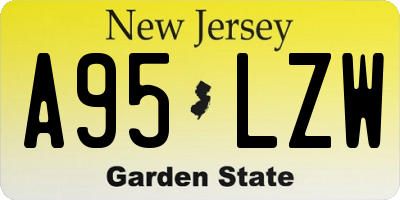 NJ license plate A95LZW