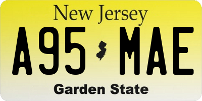 NJ license plate A95MAE