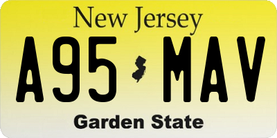 NJ license plate A95MAV