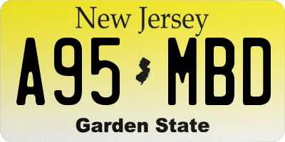 NJ license plate A95MBD