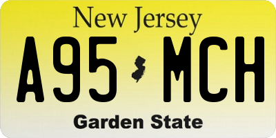 NJ license plate A95MCH