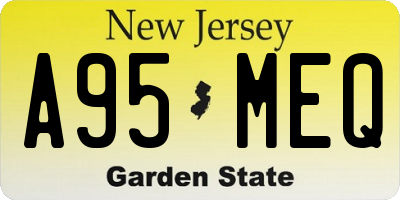 NJ license plate A95MEQ