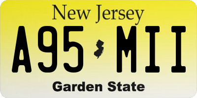 NJ license plate A95MII