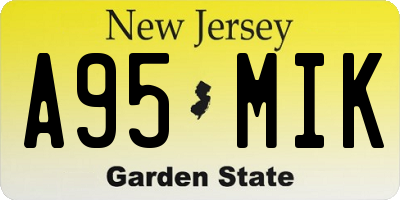 NJ license plate A95MIK