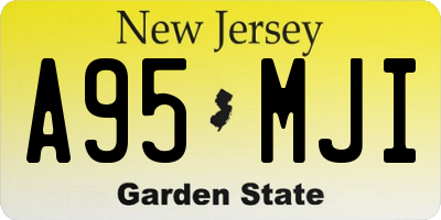 NJ license plate A95MJI