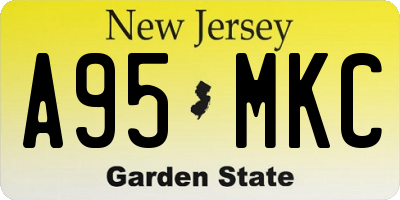 NJ license plate A95MKC