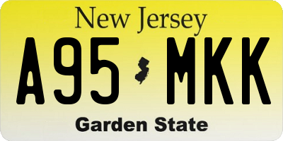 NJ license plate A95MKK
