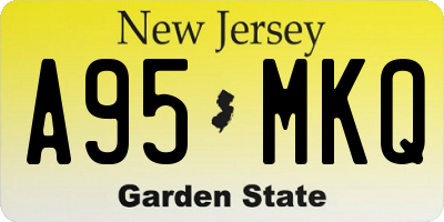 NJ license plate A95MKQ
