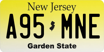 NJ license plate A95MNE