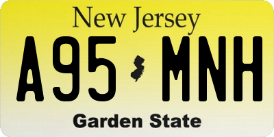 NJ license plate A95MNH