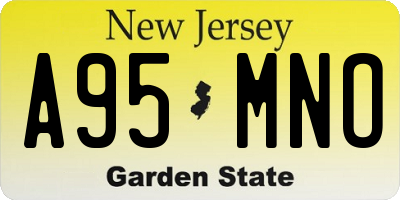 NJ license plate A95MNO