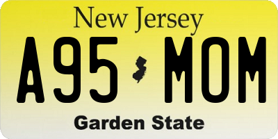 NJ license plate A95MOM